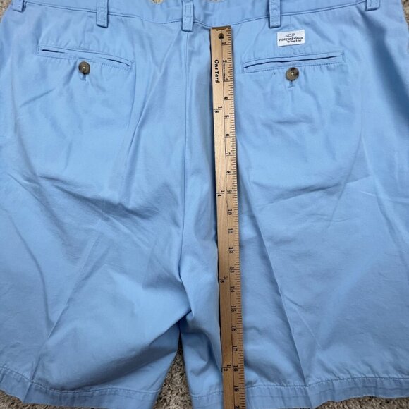 Vineyard Vines Shorts Mens Size 40 Flat Front Blue Chino Cotton Casual Short - Picture 5 of 15